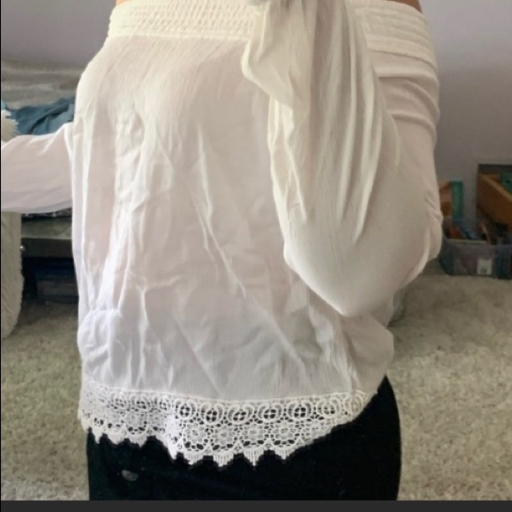 White off the shoulder top